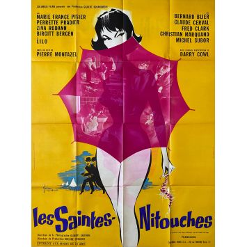 LES SAINTES NITOUCHE Affiche de film- 120x160 cm. - 1963 - Marie-France Pisier, Bernard Blier, Pierre Montazel