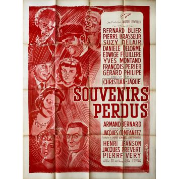 SOUVENIRS PERDUS Affiche de film- 120x160 cm. - 1950 - Bernard Blier, Christian-Jaque