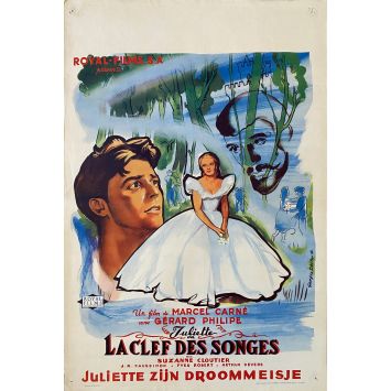 JULIETTE OU LA CLEF DES SONGES Movie Poster- 14x21 in. - 1951 - Marcel Carné, Gérard Philipe