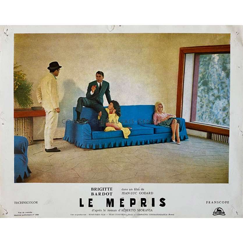 CONTEMPT Lobby Card N07 - 10x12 in. - 1963 - Jean-Luc Godard, Brigitte Bardot
