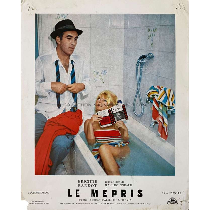 CONTEMPT Lobby Card N14 - 10x12 in. - 1963 - Jean-Luc Godard, Brigitte Bardot