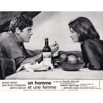 MAN & A WOMAN Lobby Card N02 - 9x12 in. - 1966 - Claude Lelouch, Anouk Aimée, Jean-Louis Trintignant