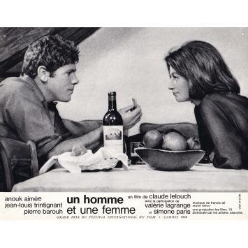 UN HOMME ET UNE FEMME Photo de film N02 - 21x30 cm. - 1966 - Anouk Aimée, Jean-Louis Trintignant, Claude Lelouch