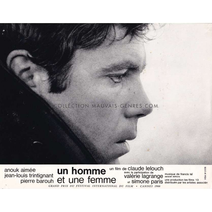 UN HOMME ET UNE FEMME Photo de film N12 - 21x30 cm. - 1966 - Anouk Aimée, Jean-Louis Trintignant, Claude Lelouch