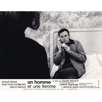 MAN & A WOMAN Lobby Card N13 - 9x12 in. - 1966 - Claude Lelouch, Anouk Aimée, Jean-Louis Trintignant