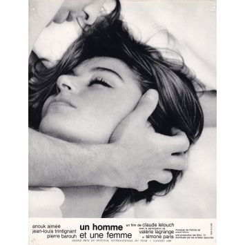 UN HOMME ET UNE FEMME Photo de film N15 - 21x30 cm. - 1966 - Anouk Aimée, Jean-Louis Trintignant, Claude Lelouch