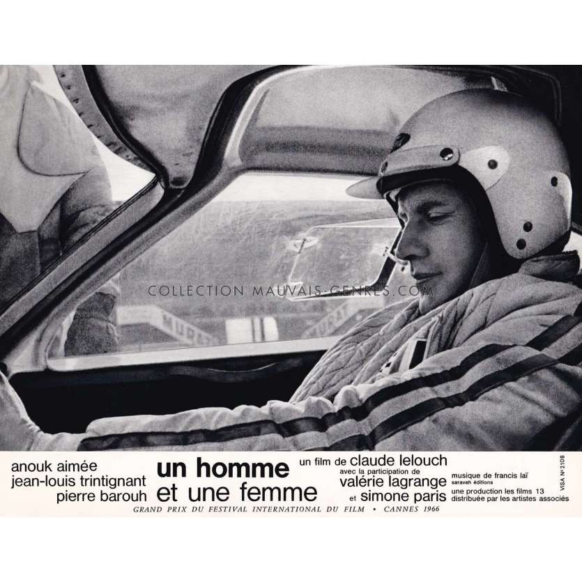 MAN & A WOMAN Lobby Card N20 - 9x12 in. - 1966 - Claude Lelouch, Anouk Aimée, Jean-Louis Trintignant