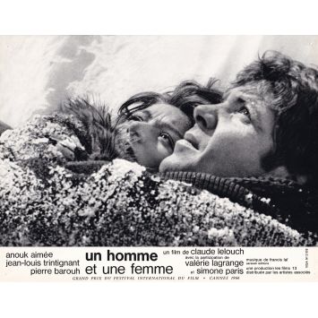 UN HOMME ET UNE FEMME Photo de film N22 - 21x30 cm. - 1966 - Anouk Aimée, Jean-Louis Trintignant, Claude Lelouch