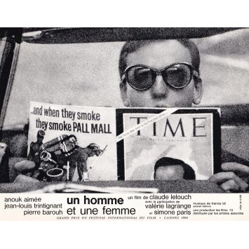 UN HOMME ET UNE FEMME Photo de film N23 - 21x30 cm. - 1966 - Anouk Aimée, Jean-Louis Trintignant, Claude Lelouch