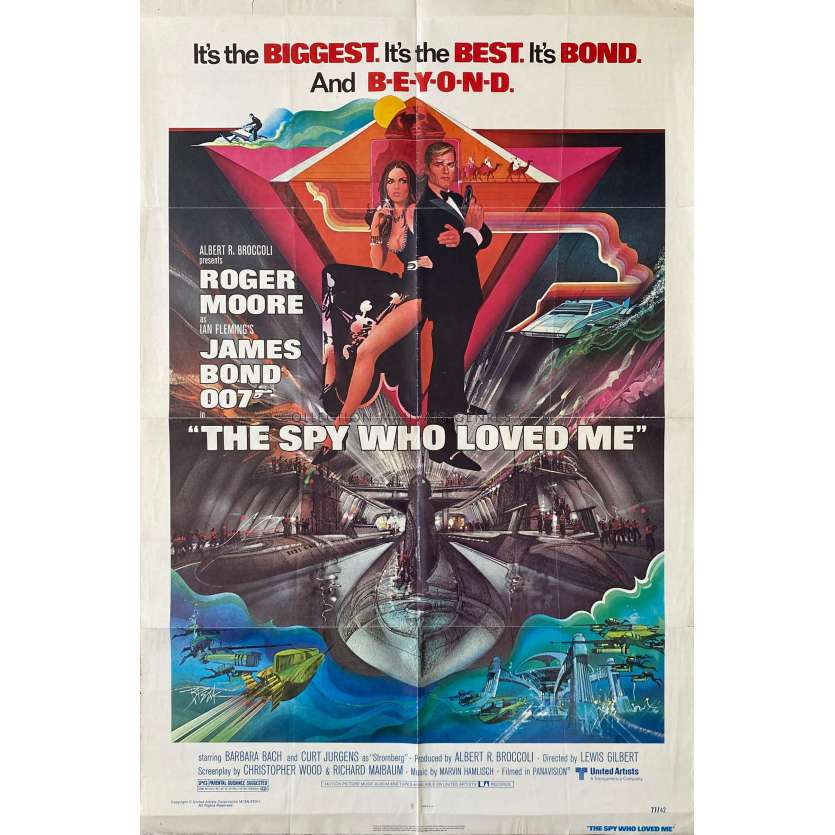 THE SPY WHO LOVED ME Movie Poster- 27x41 in. - 1977 - Lewis Gilbert, Roger Moore