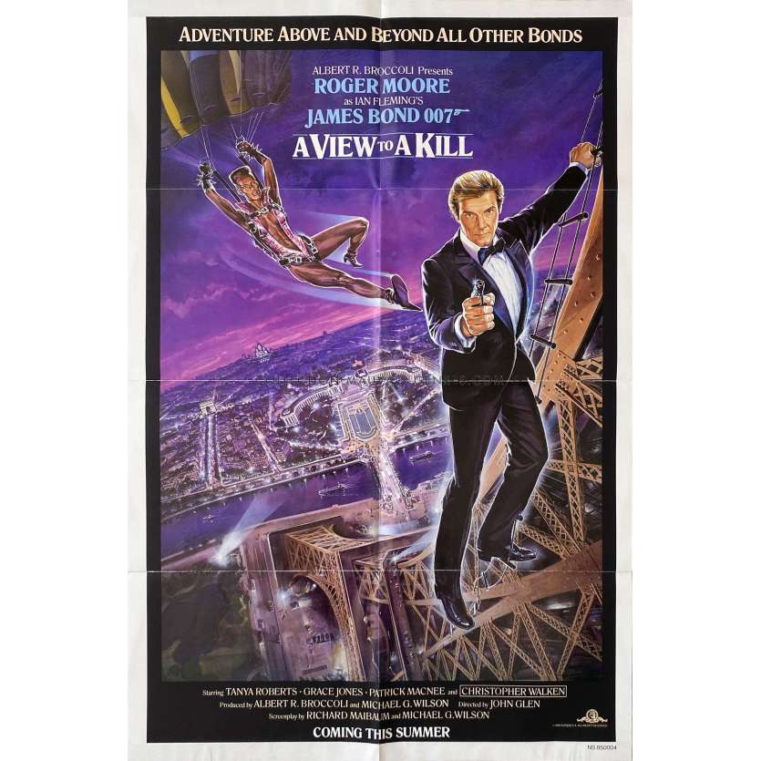 DANGEREUSEMENT VOTRE Affiche de film- 69x104 cm. - 1985 - Roger Moore, James Bond