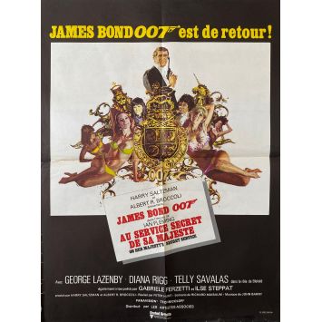AU SERVICE SECRET DE SA MAJESTE Affiche de film- 60x80 cm. - 1969 - George Lazenby, Diana Rigg, Peter R. Hunt