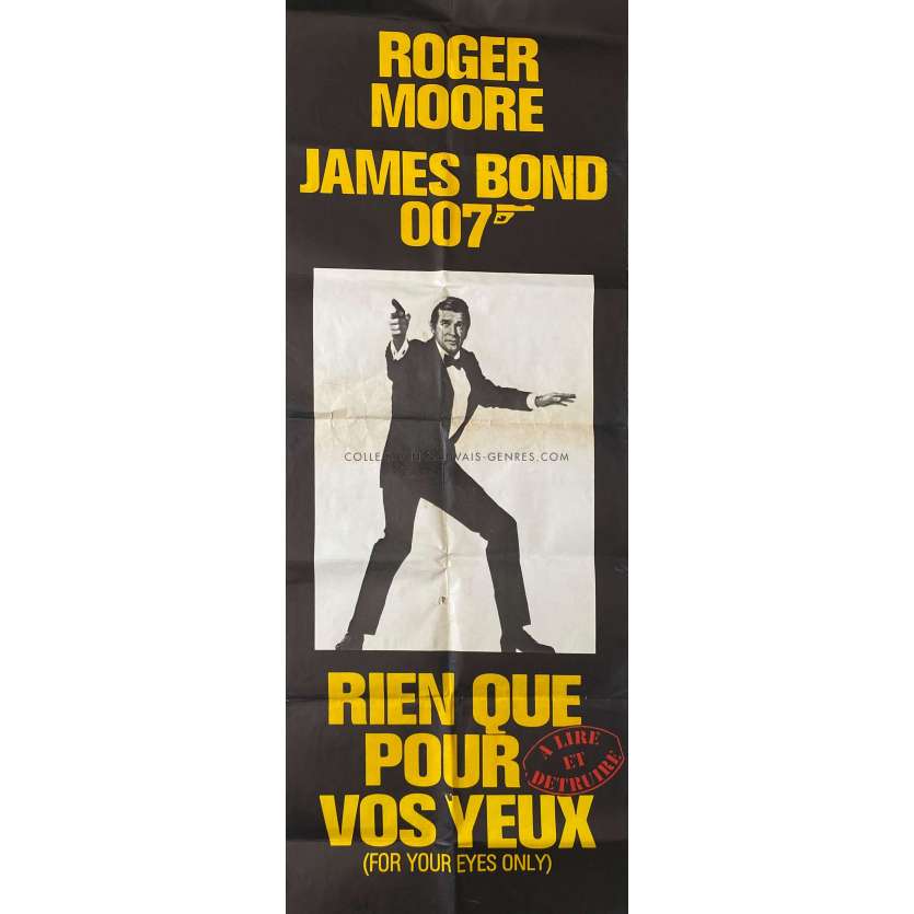 FOR YOUR EYES ONLY Movie Poster- 23x63 in. - 1981 - John Glen, Roger Moore
