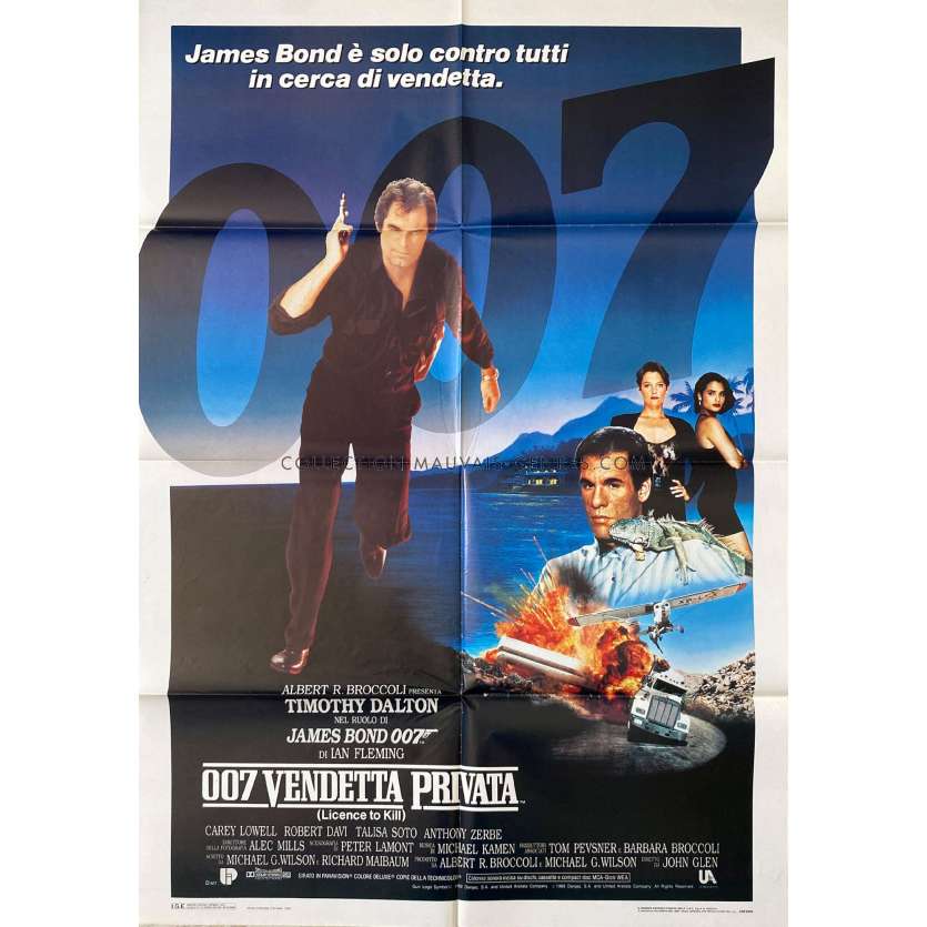 PERMIS DE TUER Affiche de film- 100x140 cm. - 1989 - Timothy Dalton, James Bond