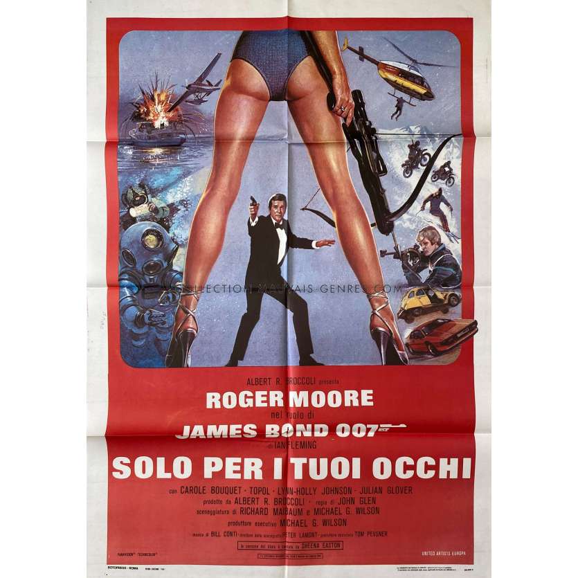 FOR YOUR EYES ONLY Movie Poster- 39x55 in. - 1981 - John Glen, Roger Moore