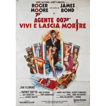 LIVE AND LET DIE Movie Poster- 39x55 in. - 1973 - James Bond, Roger Moore