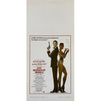 DANGEREUSEMENT VOTRE Affiche de film- 33x71 cm. - 1985 - Roger Moore, James Bond