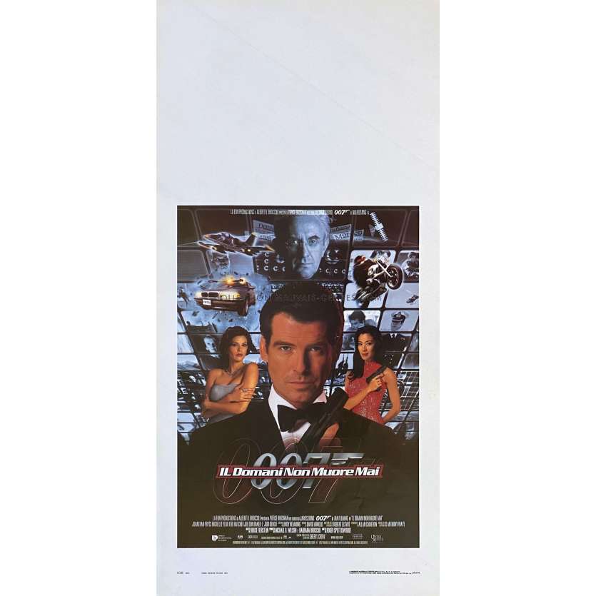 DEMAIN NE MEURT JAMAIS Affiche de film- 33x71 cm. - 1997 - Pierce Brosnan, Roger Spottiswoode