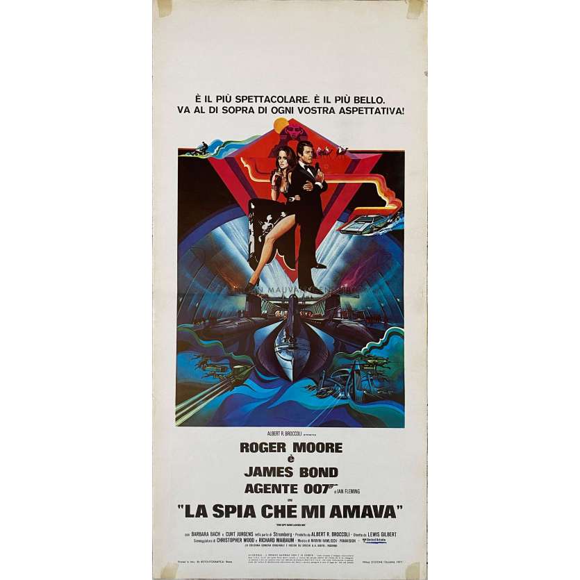 L'ESPION QUI M'AIMAIT Affiche de film- 33x71 cm. - 1977 - Roger Moore, Lewis Gilbert