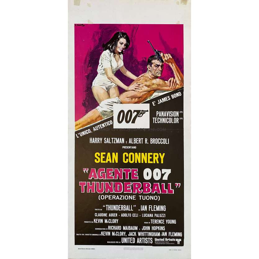 OPERATION TONNERRE Affiche de film- 33x71 cm. - 1965/R1980 - Sean Connery, James Bond