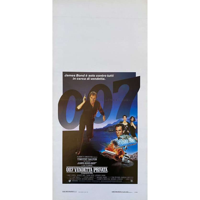 PERMIS DE TUER Affiche de film- 33x71 cm. - 1989 - Timothy Dalton, James Bond