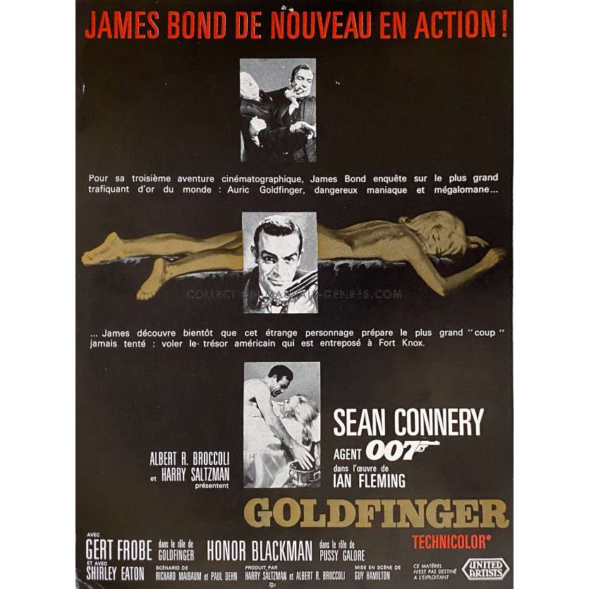 GOLDFINGER Herald/Trade Ad- 9x12 in. - 1964 - Guy Hamilton, Sean Connery
