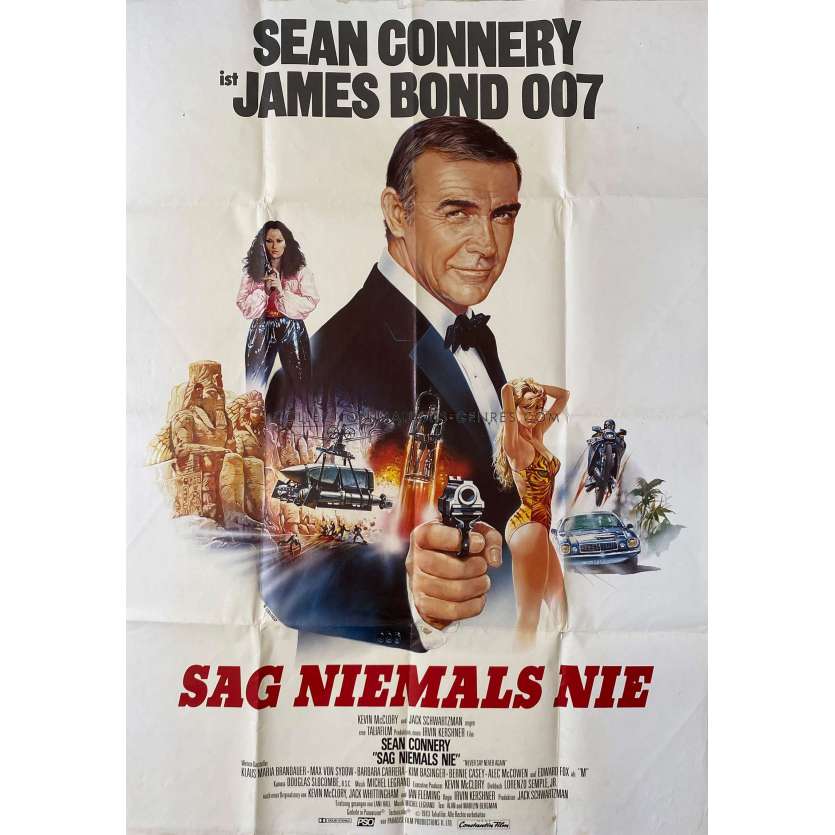 NEVER SAY NEVER AGAIN Movie Poster- 33x47 in. - 1983 - James Bond, Sean Connery