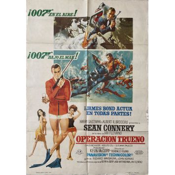 THUNDERBALL Movie Poster- 29x40 in. - 1965 - James Bond, Sean Connery