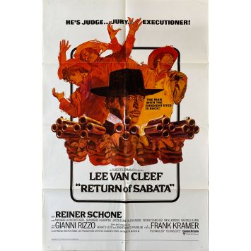 LE RETOUR DE SABATA Affiche de film- 69x104 cm. - 1972 - Lee Van Cleef, Gianfranco Parolini