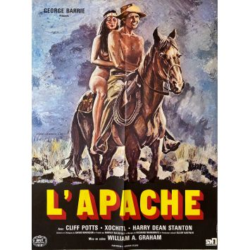 L'APACHE Affiche de film- 60x80 cm. - 1972 - Cliff Potts, William A. Graham
