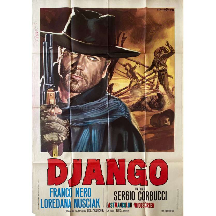 DJANGO Affiche de film- 100x140 cm. - 1966 - Franco Nero, Sergio Corbucci