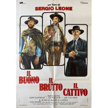 LE BON LA BRUTE ET LE TRUAND Affiche de film- 100x140 cm. - 1966/R1970 - Clint Eastwood, Sergio Leone