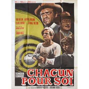 CHACUN POUR SOI Affiche de film- 120x160 cm. - 1968 - Van Heflin, Giorgio Capitani