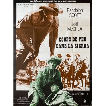COUPS DE FEU DANS LA SIERRA Affiche de film- 120x160 cm. - 1962/R1970 - Joel McCrea, Randolph Scott, Sam Peckinpah