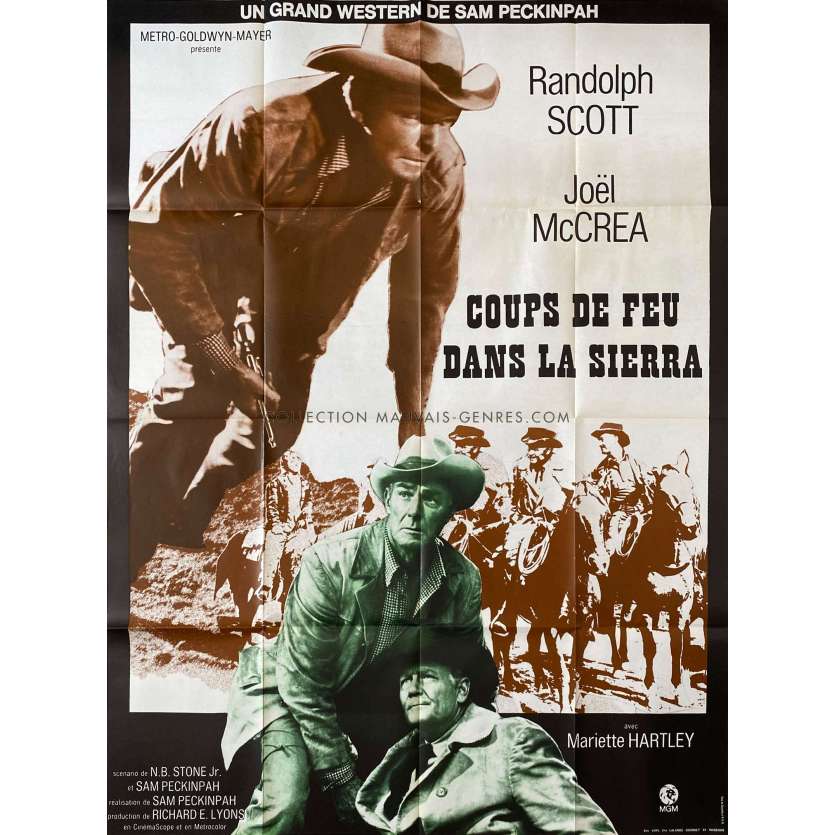 RIDE THE HIGH COUNTRY Movie Poster- 47x63 in. - 1962/R1970 - Sam Peckinpah, Joel McCrea, Randolph Scott
