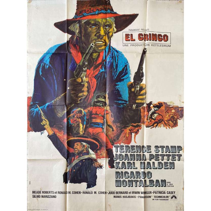 EL GRINGO Affiche de film- 120x160 cm. - 1968 - Terence Stamp, Silvio Narizzano