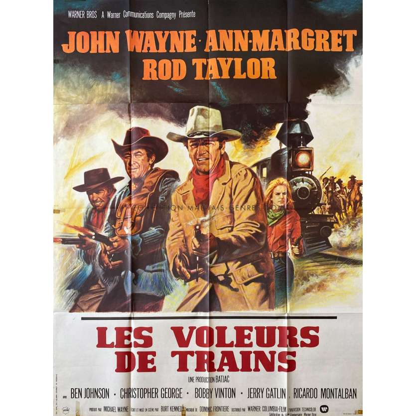 LES VOLEURS DE TRAIN Affiche de film- 120x160 cm. - 1973 - John Wayne, Burt Kennedy