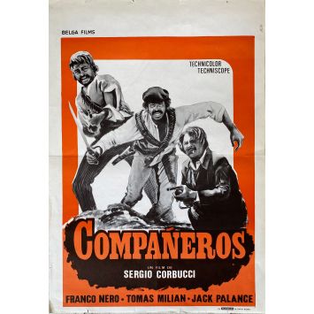 COMPANEROS Affiche de film- 35x55 cm. - 1970 - Franco Nero, Tomas Milian, Sergio Corbucci