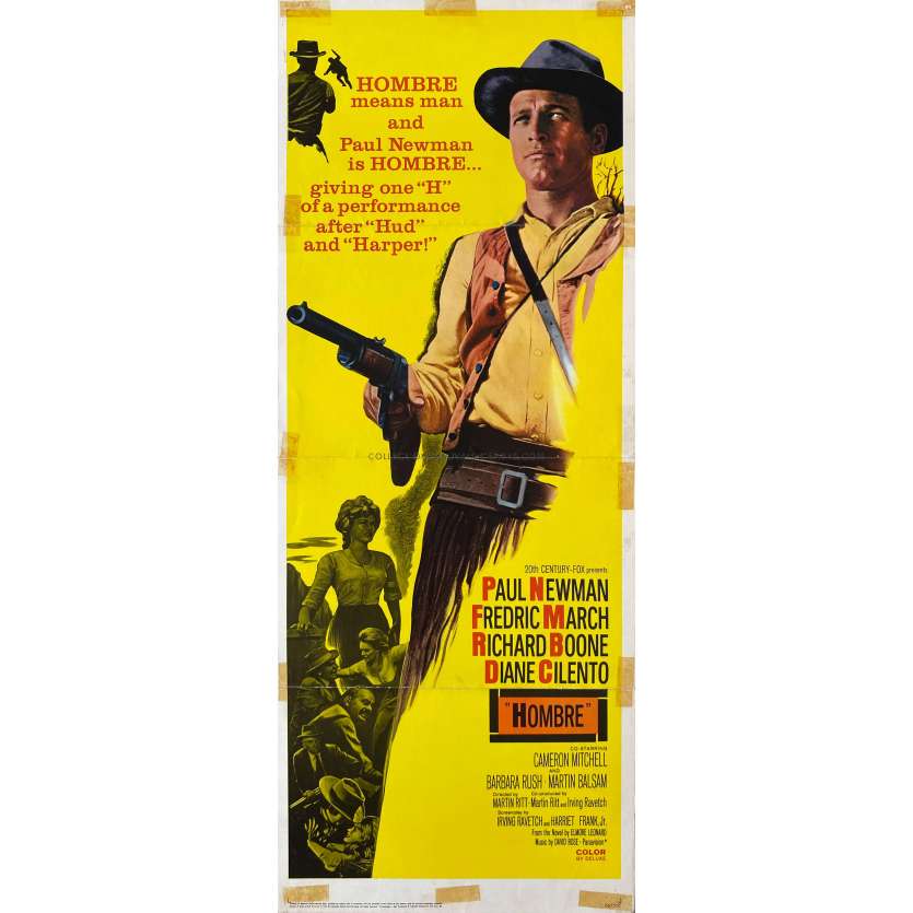 HOMBRE Affiche de film- 35x91 cm. - 1967 - Paul Newman, Martin Ritt