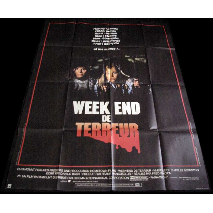 WEEKEND DE TERREUR Affiche 120x160 '86 April Fools Day Horror Movie Poster