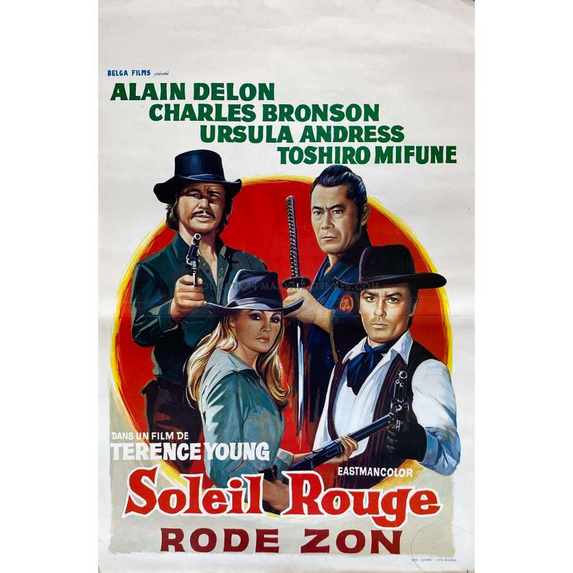 SOLEIL ROUGE Affiche de film- 35x55 cm. - 1971 - Alain Delon, Terence Young