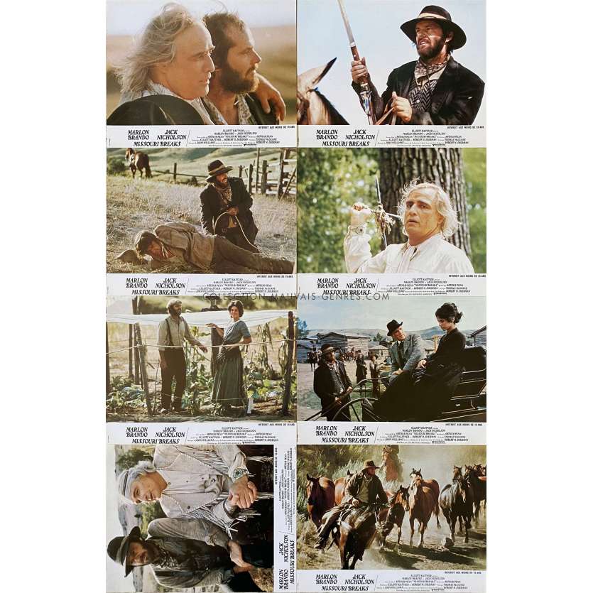 MISSOURI BREAKS photos de film x8 - 21x30 cm. - 1976 - Jack Nicholson, Arthur Penn