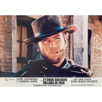 FOR A FEW DOLLARS MORE Lobby Card N4 - 9x12 in. - 1965 - Sergio Leone, Clint Eastwood