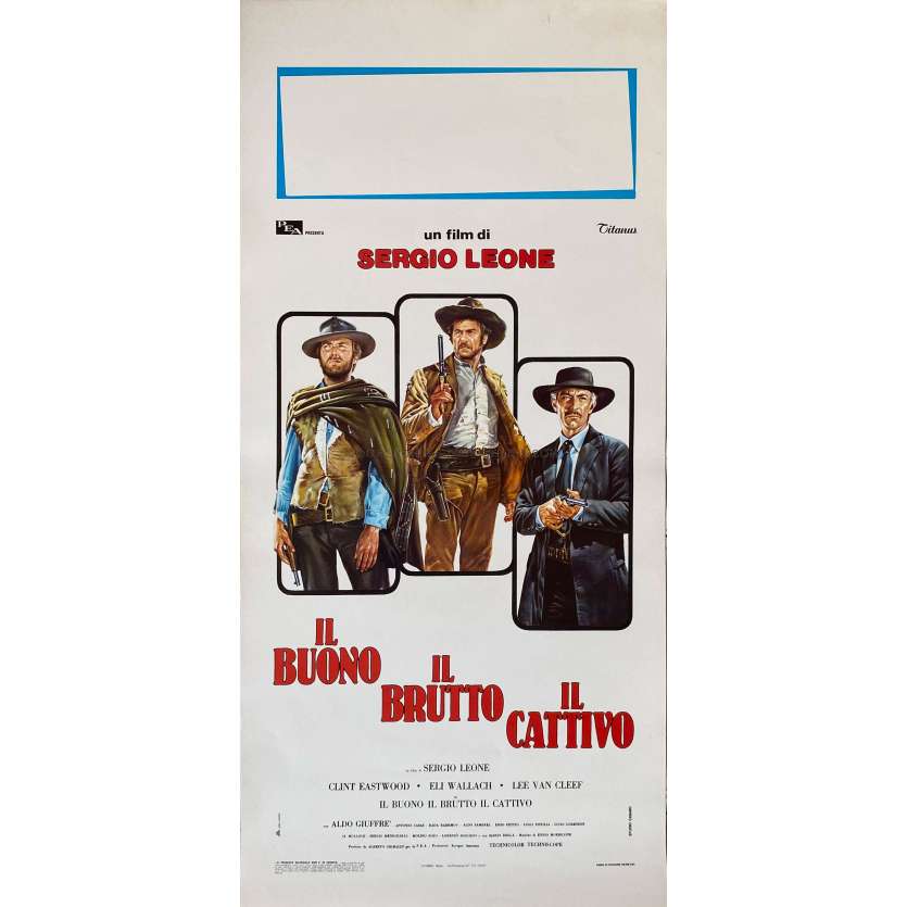 LE BON LA BRUTE ET LE TRUAND Affiche de film- 33x71 cm. - 1966/R1970 - Clint Eastwood, Sergio Leone