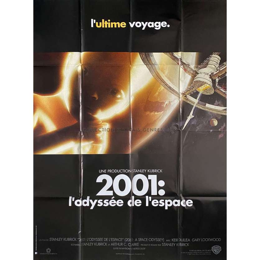 2001 L'ODYSSEE DE L'ESPACE Affiche de film- 120x160 cm. - 1968/R2001 - Keir Dullea, Stanley Kubrick