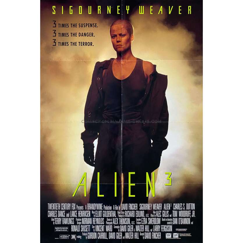 ALIEN 3 Video Poster- 25,5x38 in. - 1992 - David Fincher, Sigourney Weaver