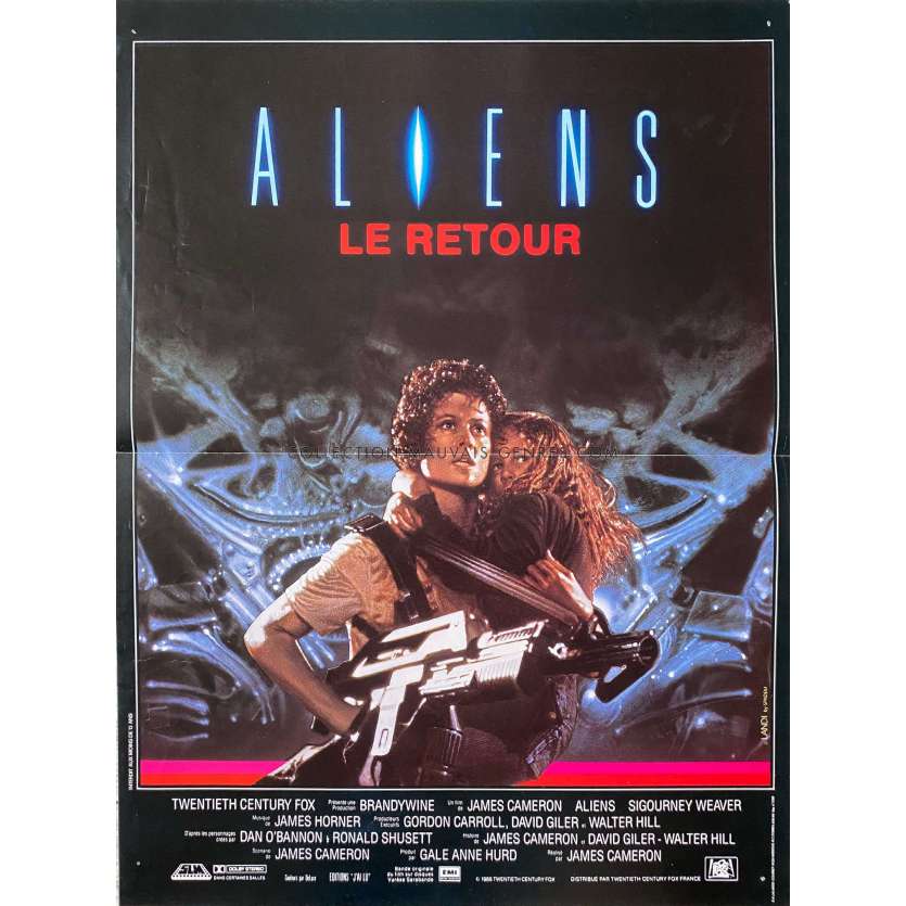 ALIENS Movie Poster- 15x21 in. - 1986 - James Cameron, Sigourney Weaver