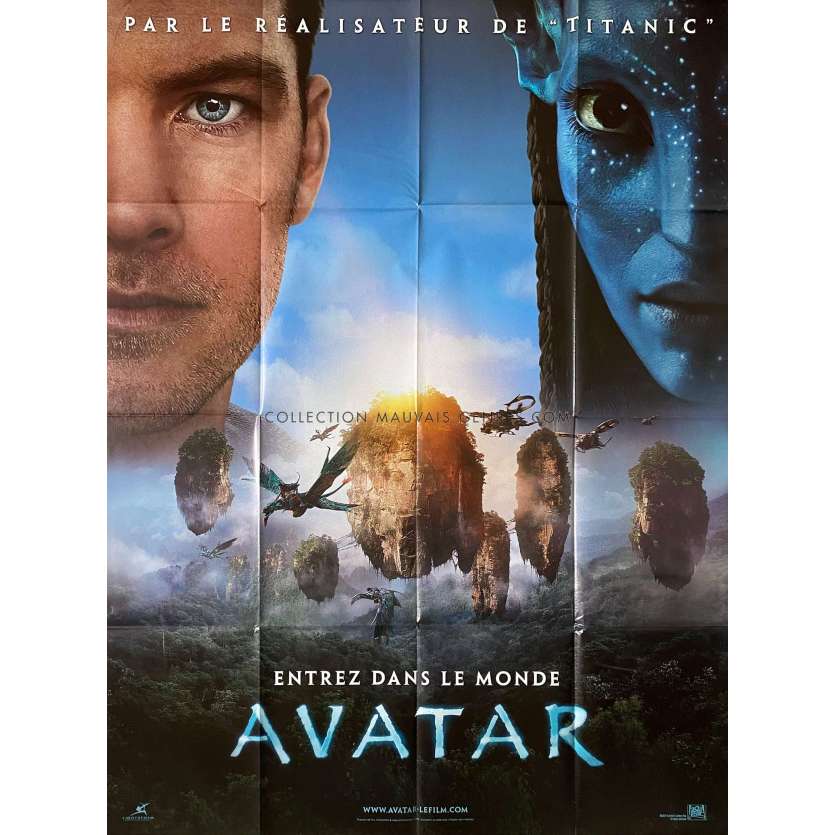 AVATAR Affiche de film- 120x160 cm. - 2009 - Sam Worthington, James Cameron