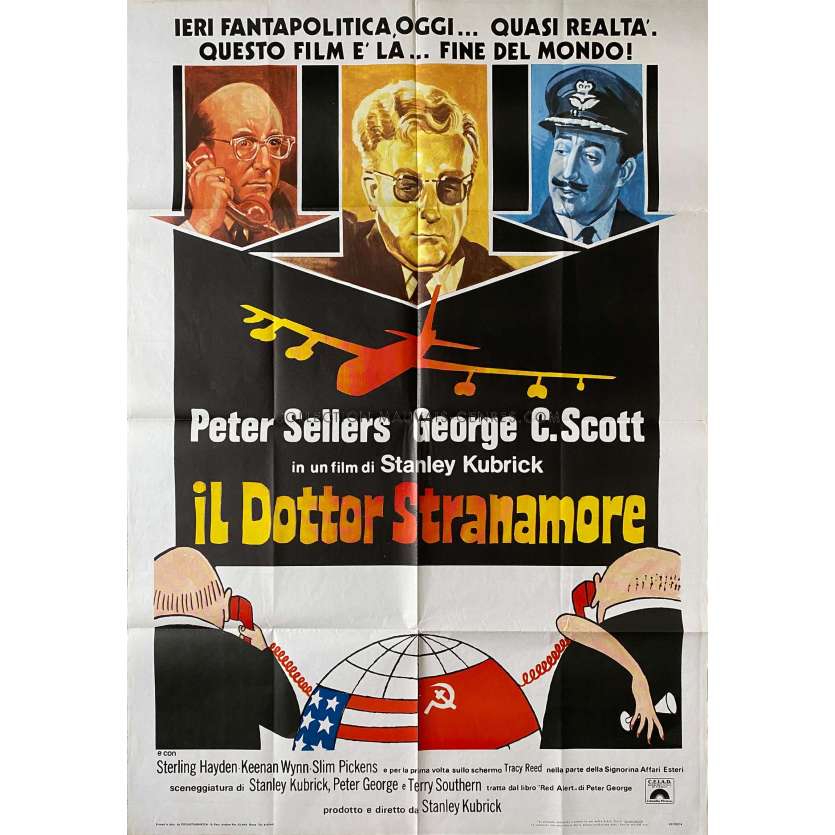 DOCTEUR FOLAMOUR Affiche de film- 100x140 cm. - 1964/R1970 - Peter Sellers, Stanley Kubrick
