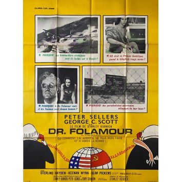 DOCTEUR FOLAMOUR Affiche de film- 120x160 cm. - 1964 - Peter Sellers, Stanley Kubrick